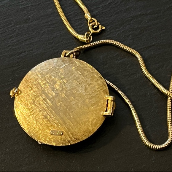 Vintage Rare JJ Jonette Jewelry Fairy Locket Necklace Signed - Picture 6 of 15